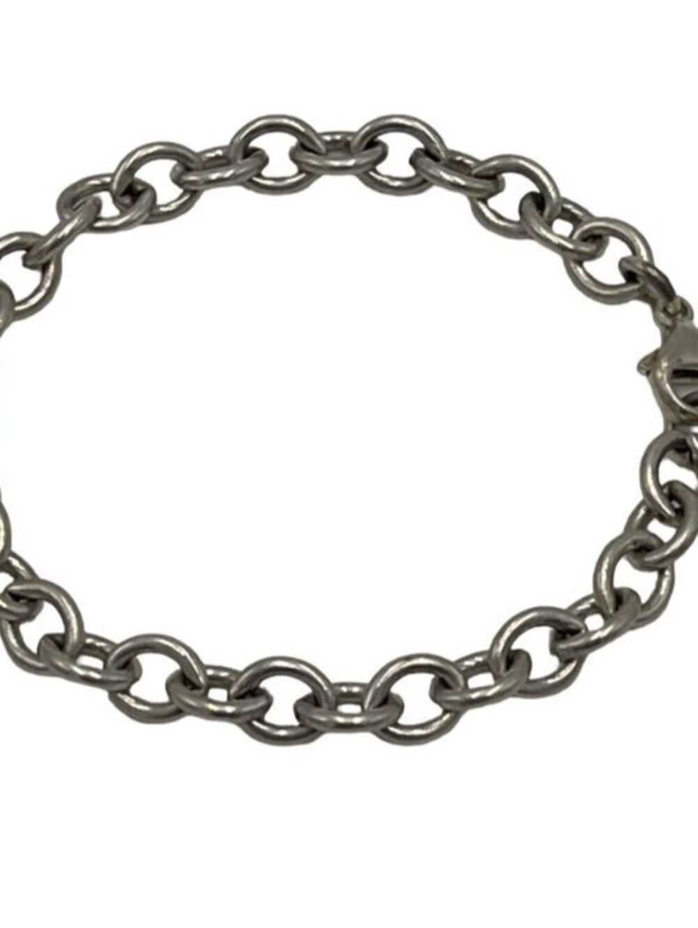 Vintage Sterling silver Open Link Chunky Bracelet Adjustable